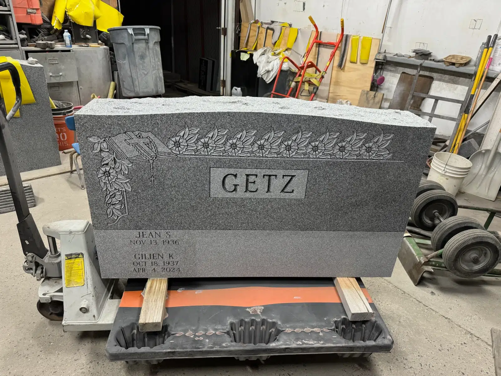Black Granite Headstone hand-carved by Granite Memorial Guide in NJ — image 5