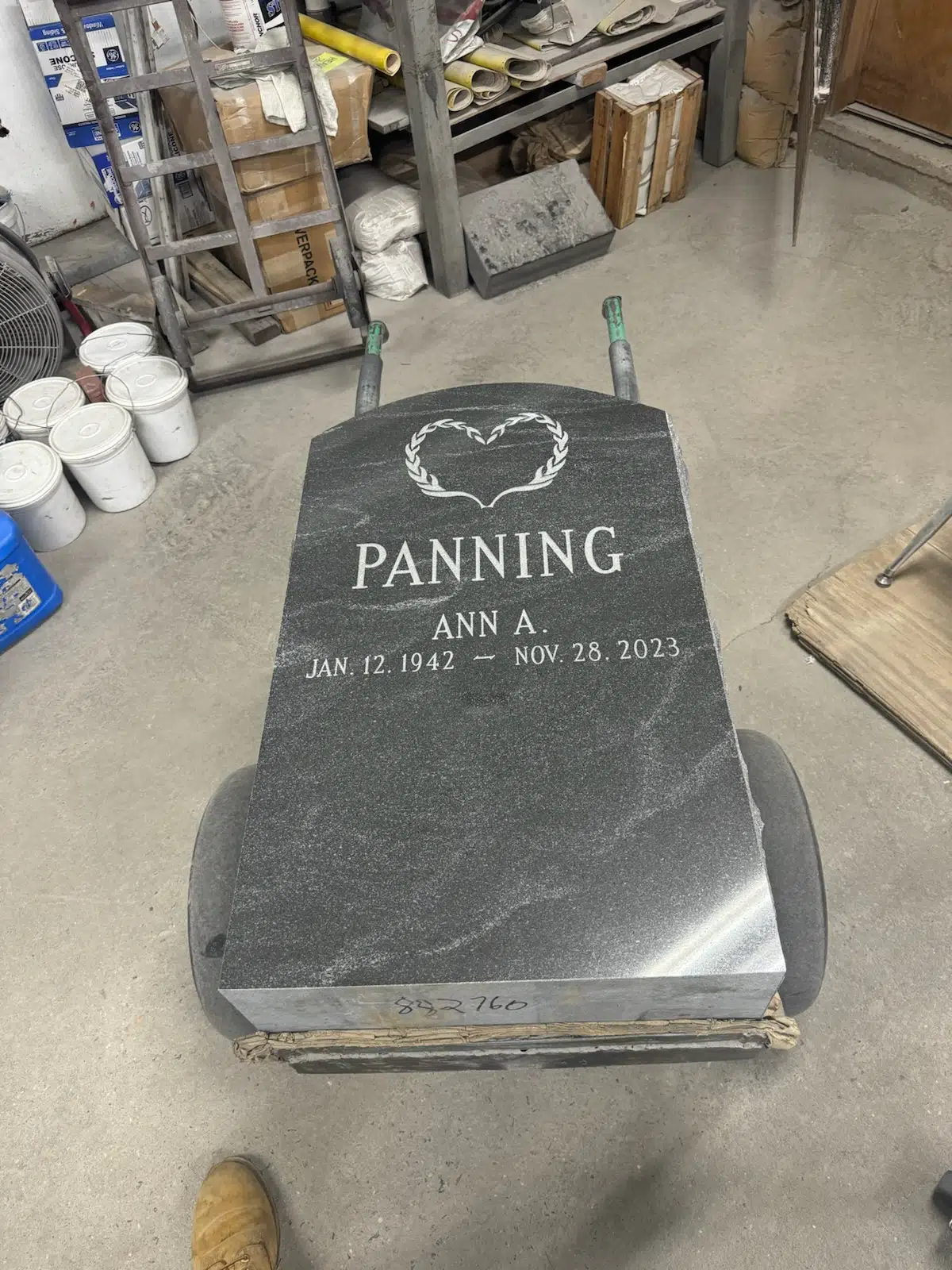 Black Granite Headstone hand-carved by Granite Memorial Guide in NJ — image 9