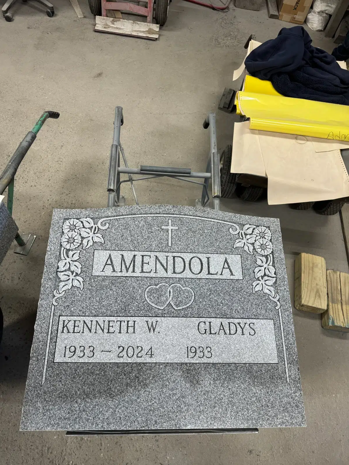 Black Granite Headstone hand-carved by Granite Memorial Guide in NJ — image 2